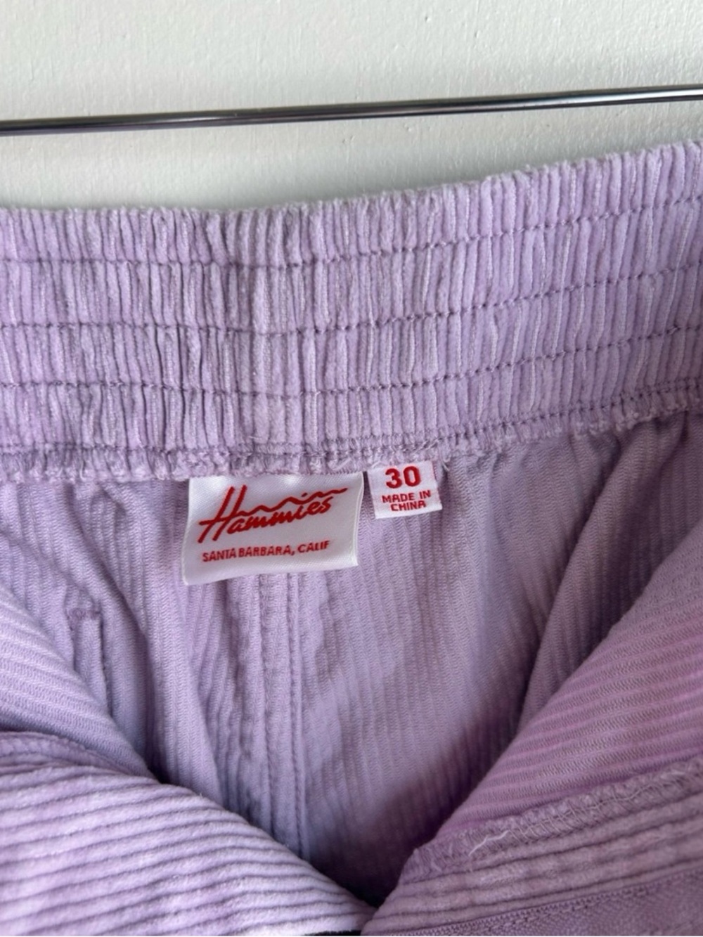 Hammies - Corduroy High-Rise Women's Shorts - Lavender :: Size 30 - Picture 3 of 3